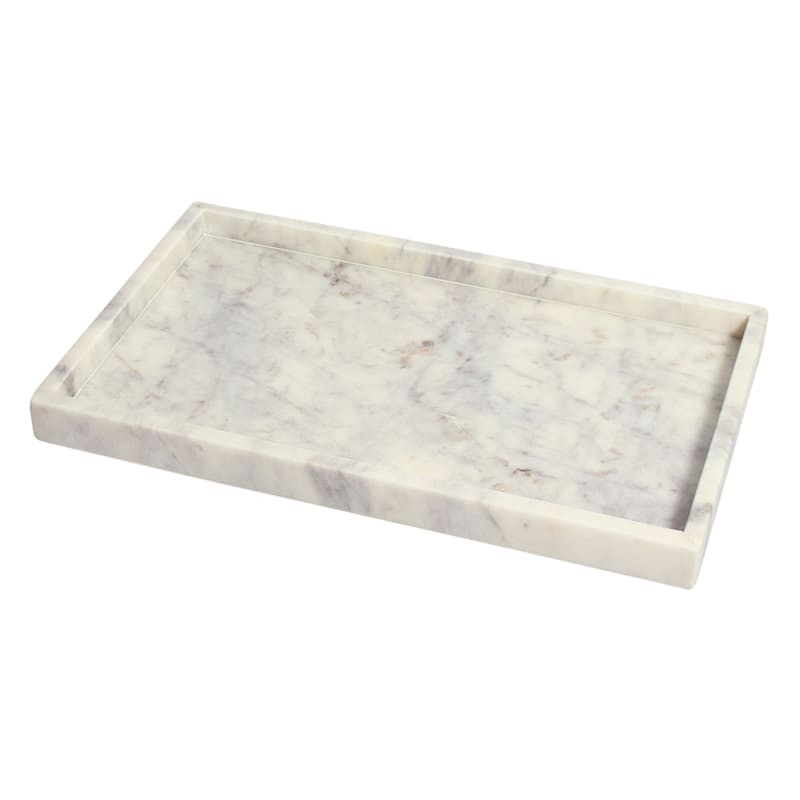 White Marble Tray | At Home