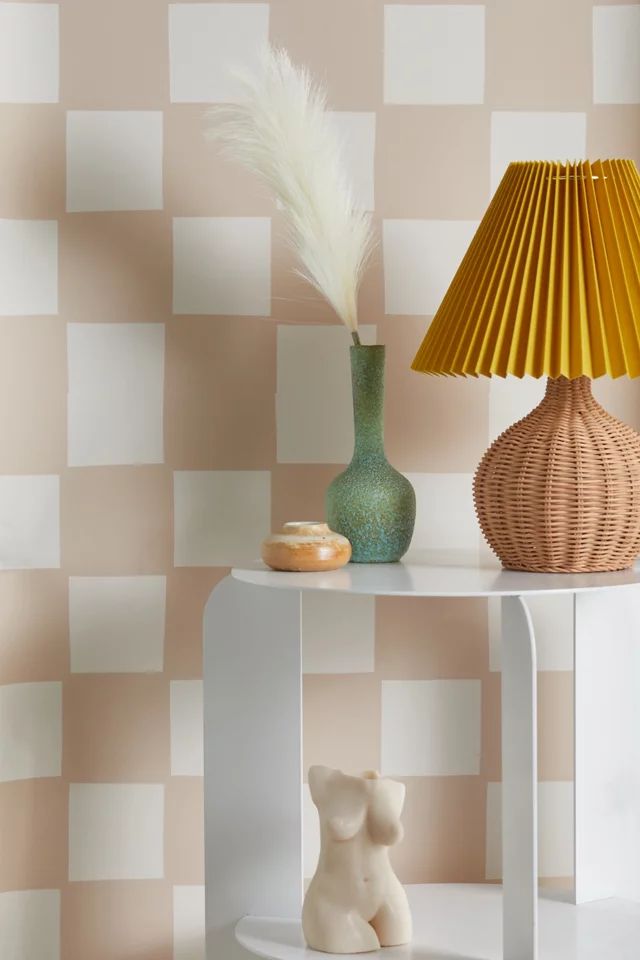 Alina Buffiere Playful Check Removable Wallpaper | Urban Outfitters (US and RoW)