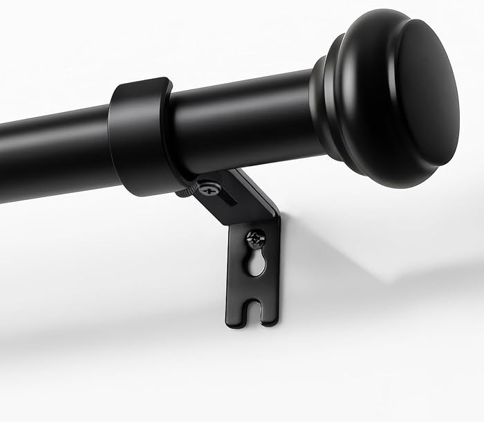 Joydeco 32-144 inch Curtain Rod Adjustable, 1" Diameter Heavy Duty Curtain Rods for Windows, Deco... | Amazon (US)