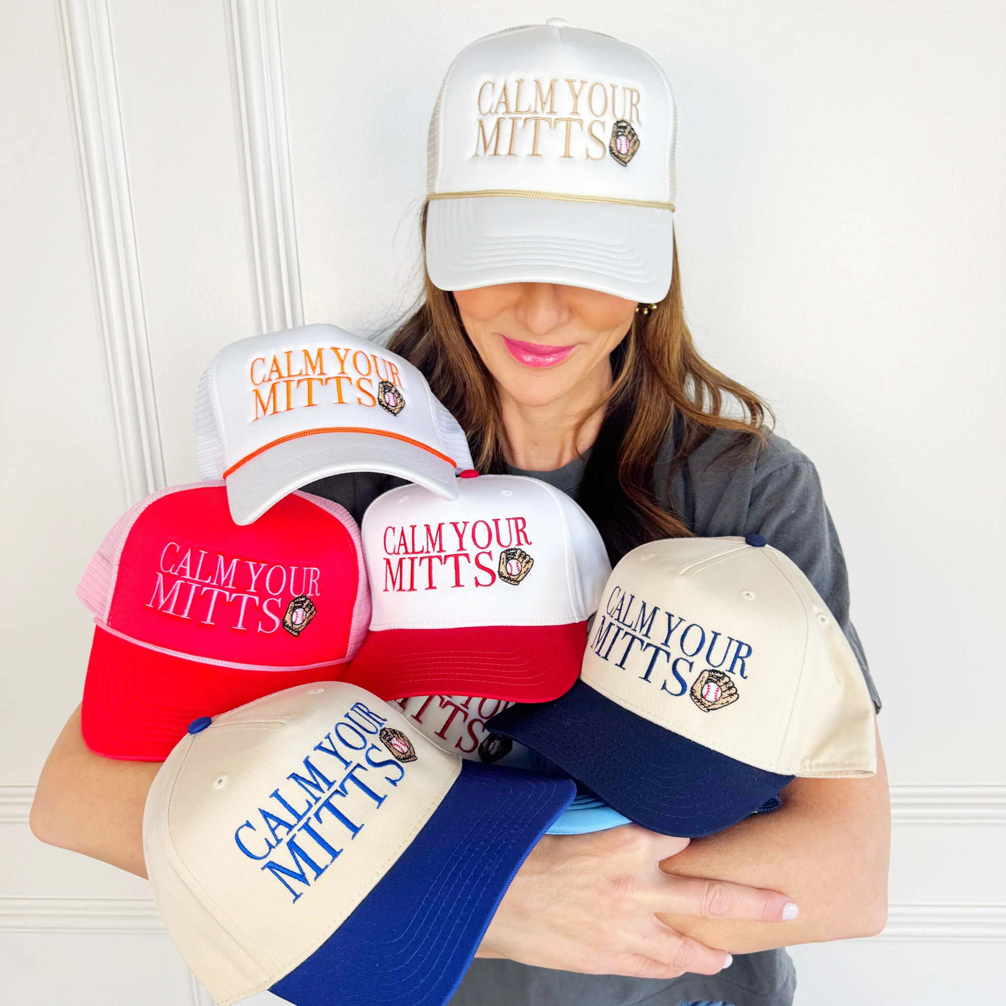 Baseball Calm Your Mitts Trucker Hat | Poppy & Pine