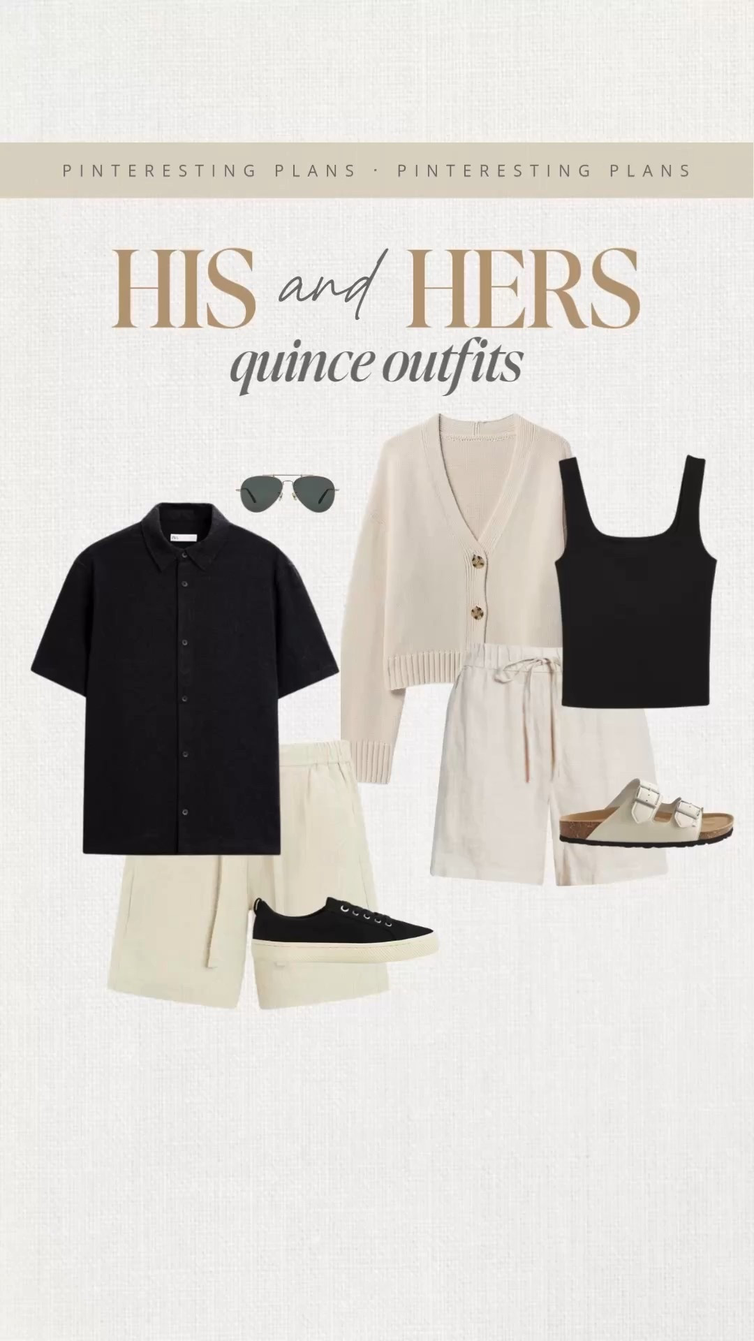 His & hers quince outfits 🙌🏻🙌🏻 Date night outfit, casual outfit, spring outfit, tank tops, cardigan, shorts, button-down shirt, sneakers.

#LTKStyleTip #LTKMens #LTKSummerEdit