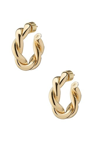 Double Twisted Lilly Huggie Earrings | FWRD 
