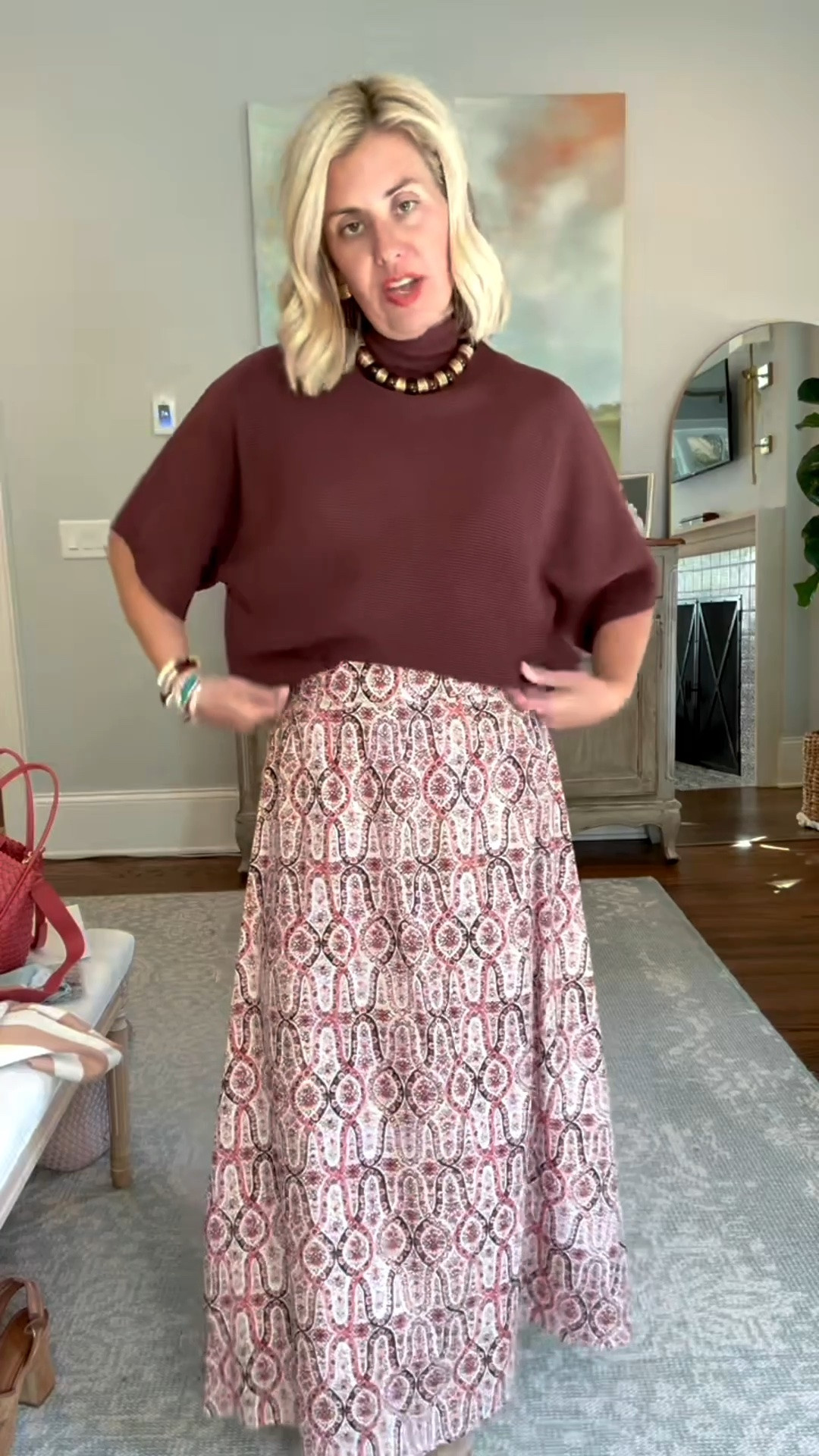 Duffield Lane now an extra 25% off with FAMILY! 
We love a set…mix & match it with everything in our closet! 
Tops - xs
Blazer - small
Brown sweater - small
Skirt - small
Ecru jeans - xs petite 
Pants - 26P
Mary Jane’s - 7.5 (sized 1/2 down)
Sneaker & Heels - 8 tts