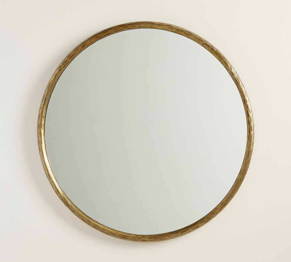 Crosby Brass Round Wall Mirror | Pottery Barn (US)