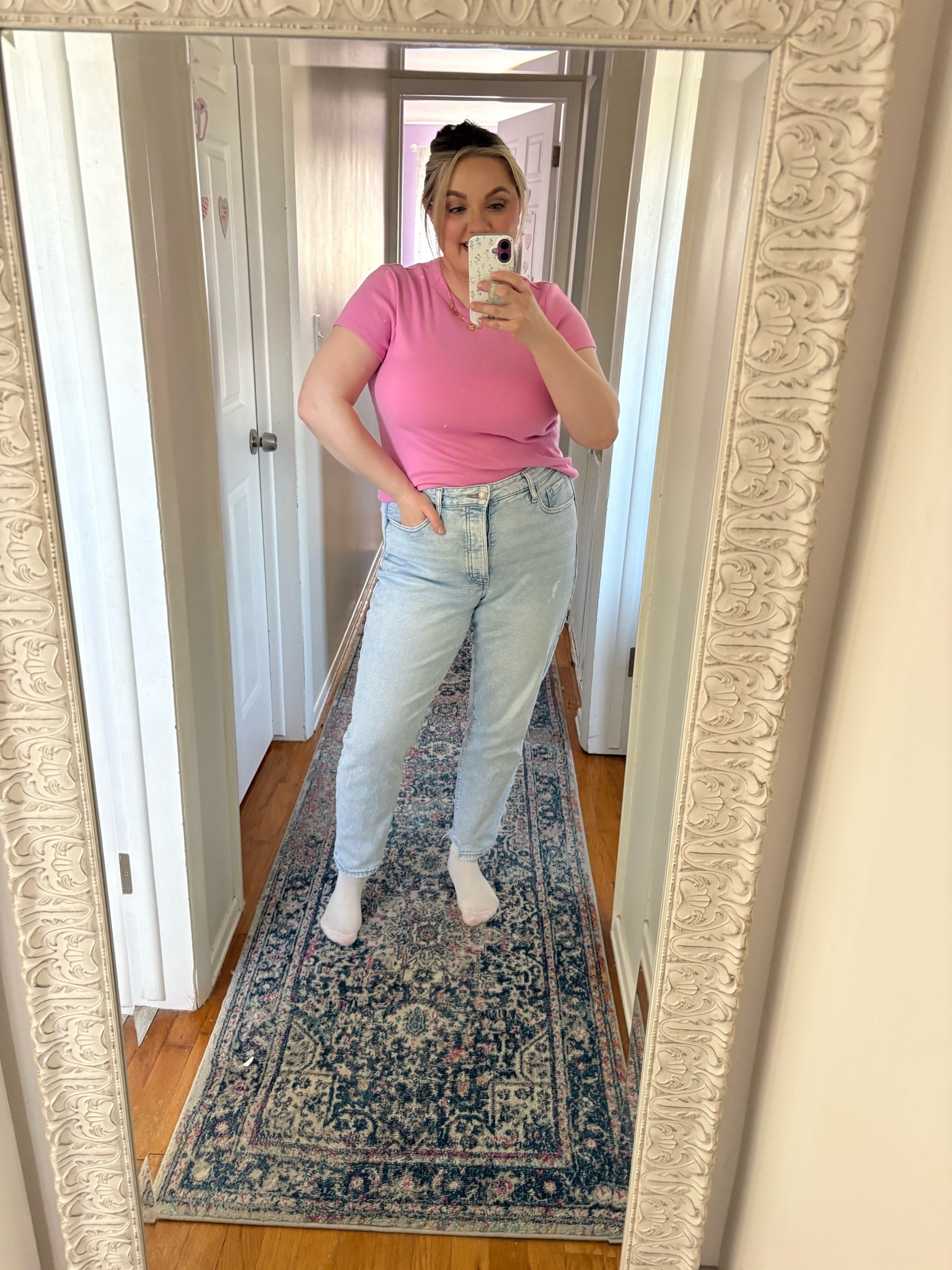 Midsize Old Navy Spring outfit // summer outfit // casual style // affordable style 

Top- Large
Jeans - 12

#LTKootd #LTKSaleAlert #LTKMidsize