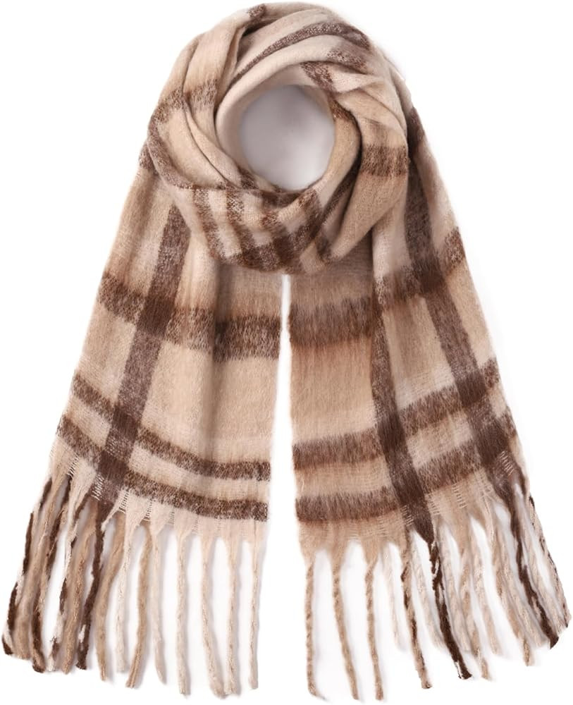 kaliya Womens Winter Scarf for Women Chunky Oversized Plaid, Women's Fashion Scarves Colorful Lar... | Amazon (US)