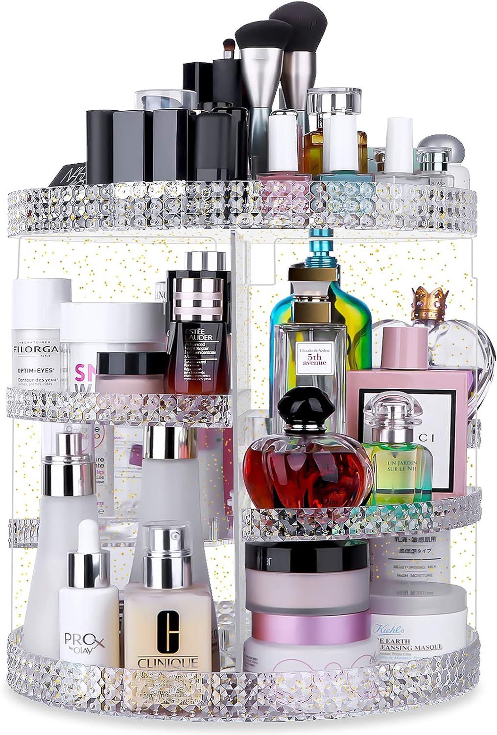 Awenia Makeup Organizer 360-Degree Rotating, Adjustable Makeup Storage, 7 Layers Large Capacity C... | Amazon (US)