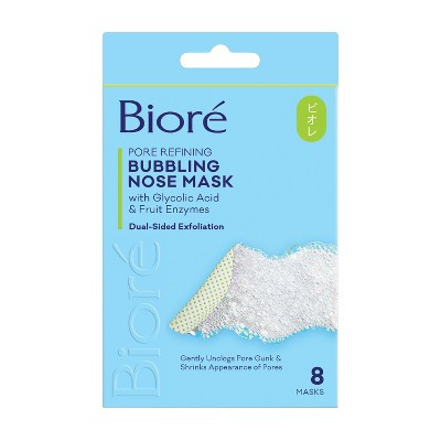 Biore Pore Minimizing Bubbling Face Mask Nose Strips - 8ct | Target
