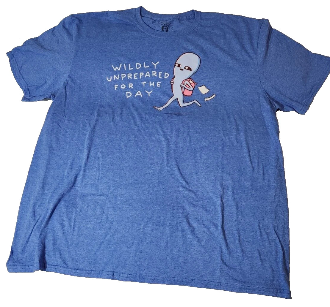 STRANGE PLANET Wildly Unprepared For The Day T-Shirt Top Plus Size Womens 2X | eBay AU
