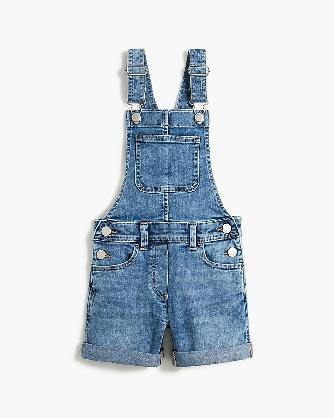 Girls' denim short overalls | J.Crew Factory