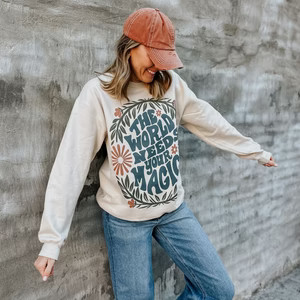 World Needs Your Magic Crewneck | Mountain Moverz