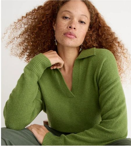 Buying this! This green sweater is 40% off at jcrew and is under $50. Perfect for a work outfit or a play outfit! 

Fall outfits , fall sweaters under $50, fall sweaters under $100, Jcrew sale finds , v neck sweater with collar , green sweater , green tops 

#LTKU #LTKSeasonal #LTKworkwear