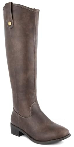 LONDON FOG Womens Irie Riding Boot, Regular and Wide Calf colors available Brown 6.5 | Amazon (US)