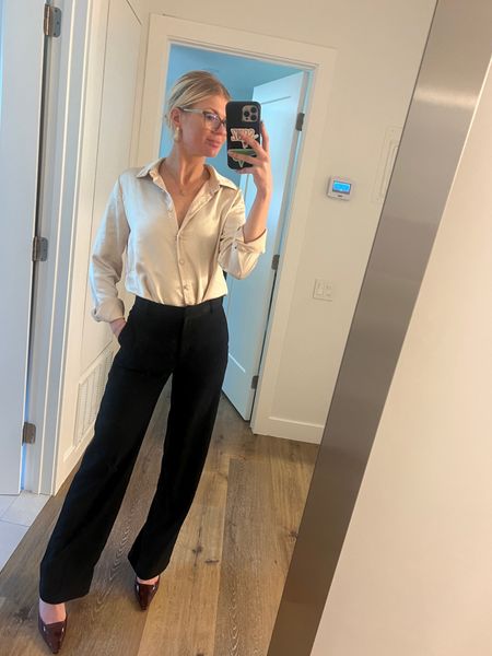 Another day another work fit. Shirt is old Zara but linking similar ones! A basic satin shirt is a must have in the corporate wardrobe  

#LTKworkwear #LTKfindsunder100 #LTKshoecrush