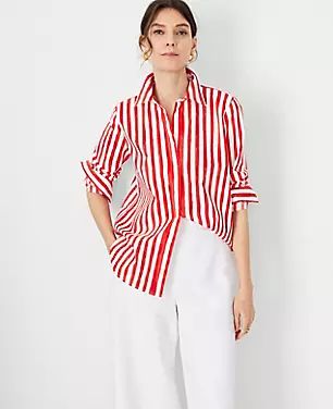 Stripe Relaxed Perfect Shirt | Ann Taylor (US)