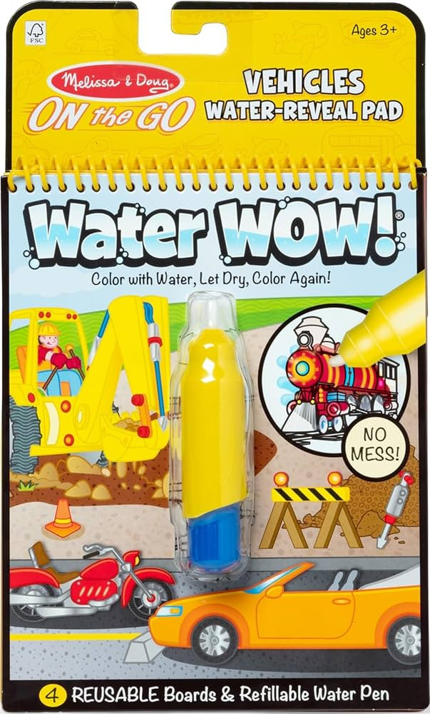 Melissa & Doug On The Go Water Wow! Mess Free Coloring Book, Reusable Water-Reveal Activity Pad, ... | Amazon (US)