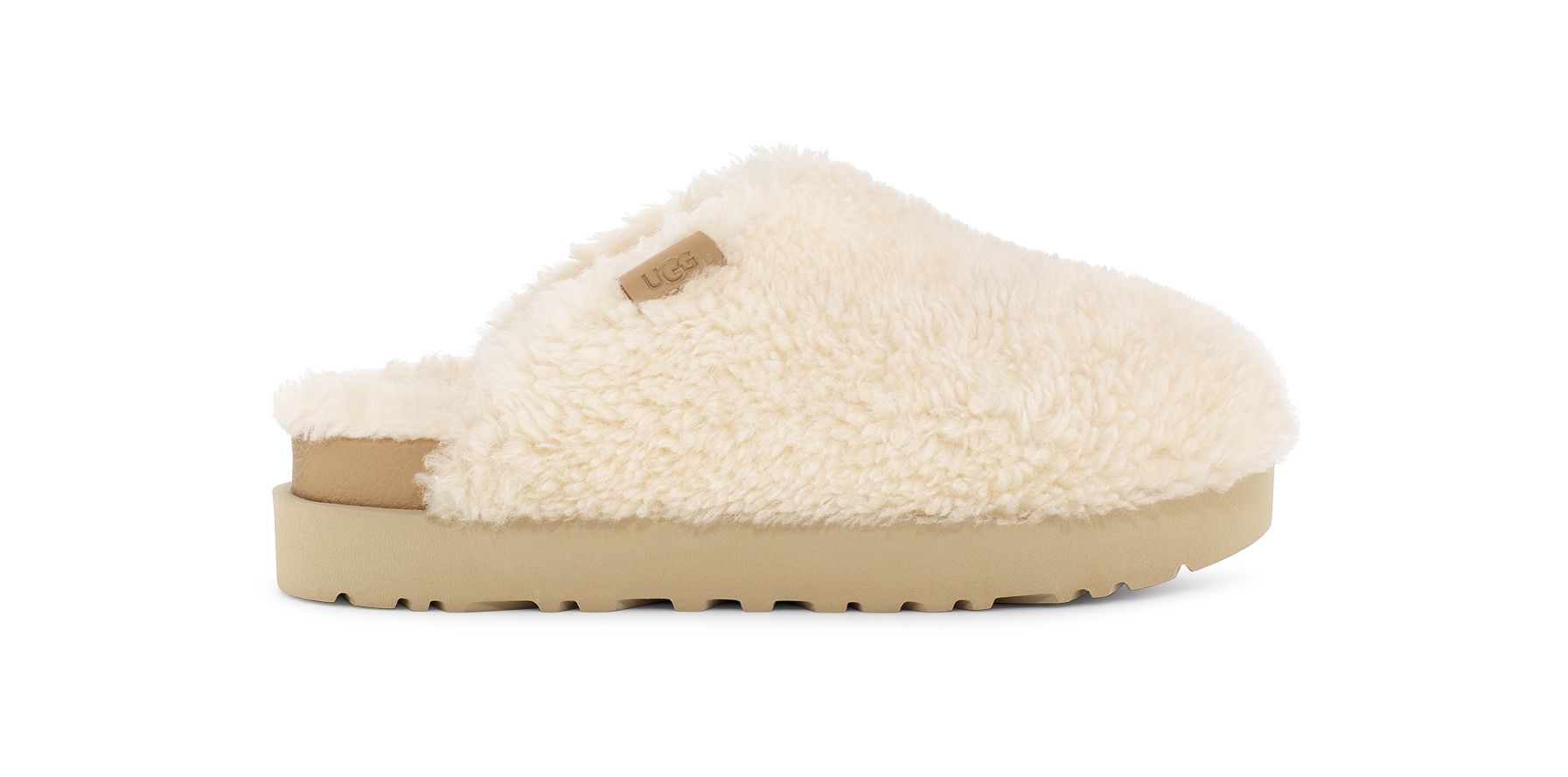 UGG Women's Fuzz Sugar Slide Tencel Slippers in Natural, Size 11 | UGG (US)