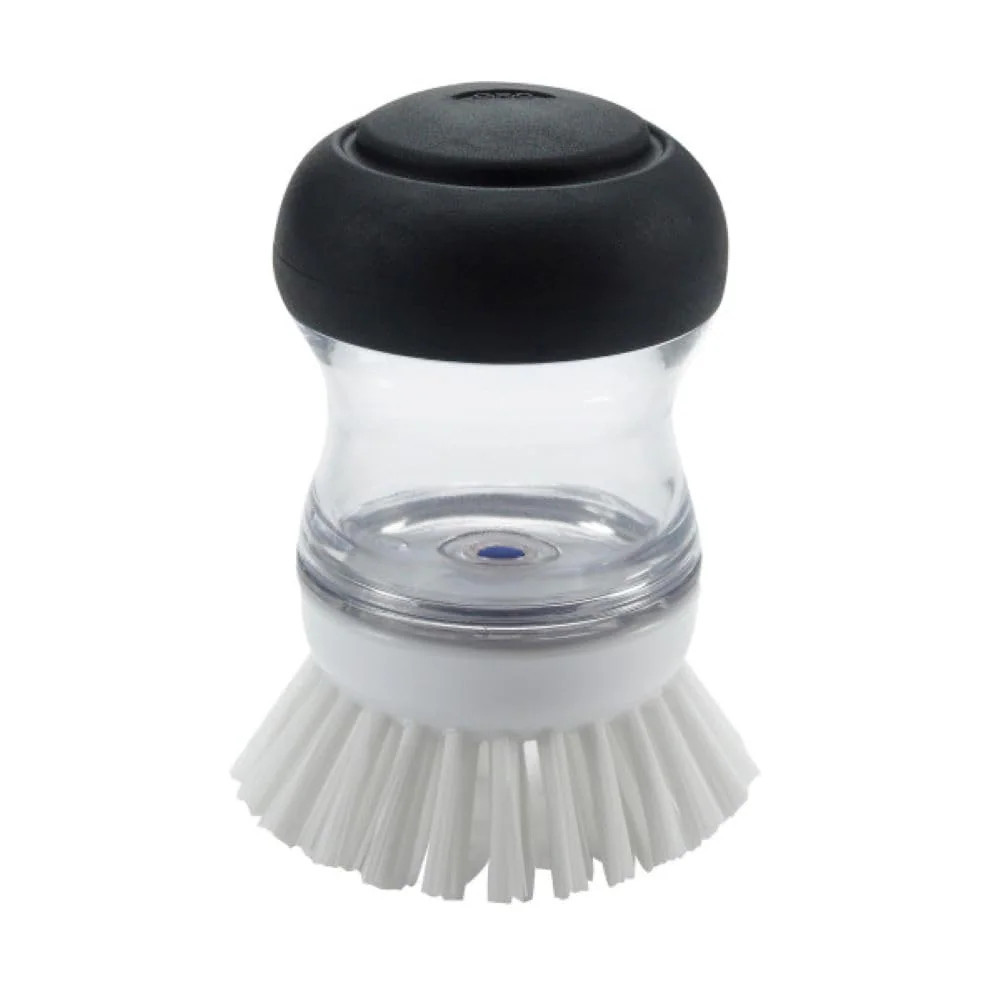 OXO Good Grips Soap Dispensing Palm Brush - Effortless Cleaning in Black - Clear and White one_size | 36481 | Lowe's