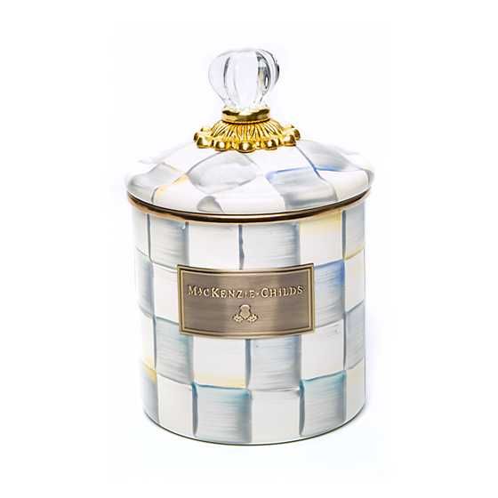 MacKenzie-Childs | Sterling Check Enamel Canister - Small | MacKenzie-Childs