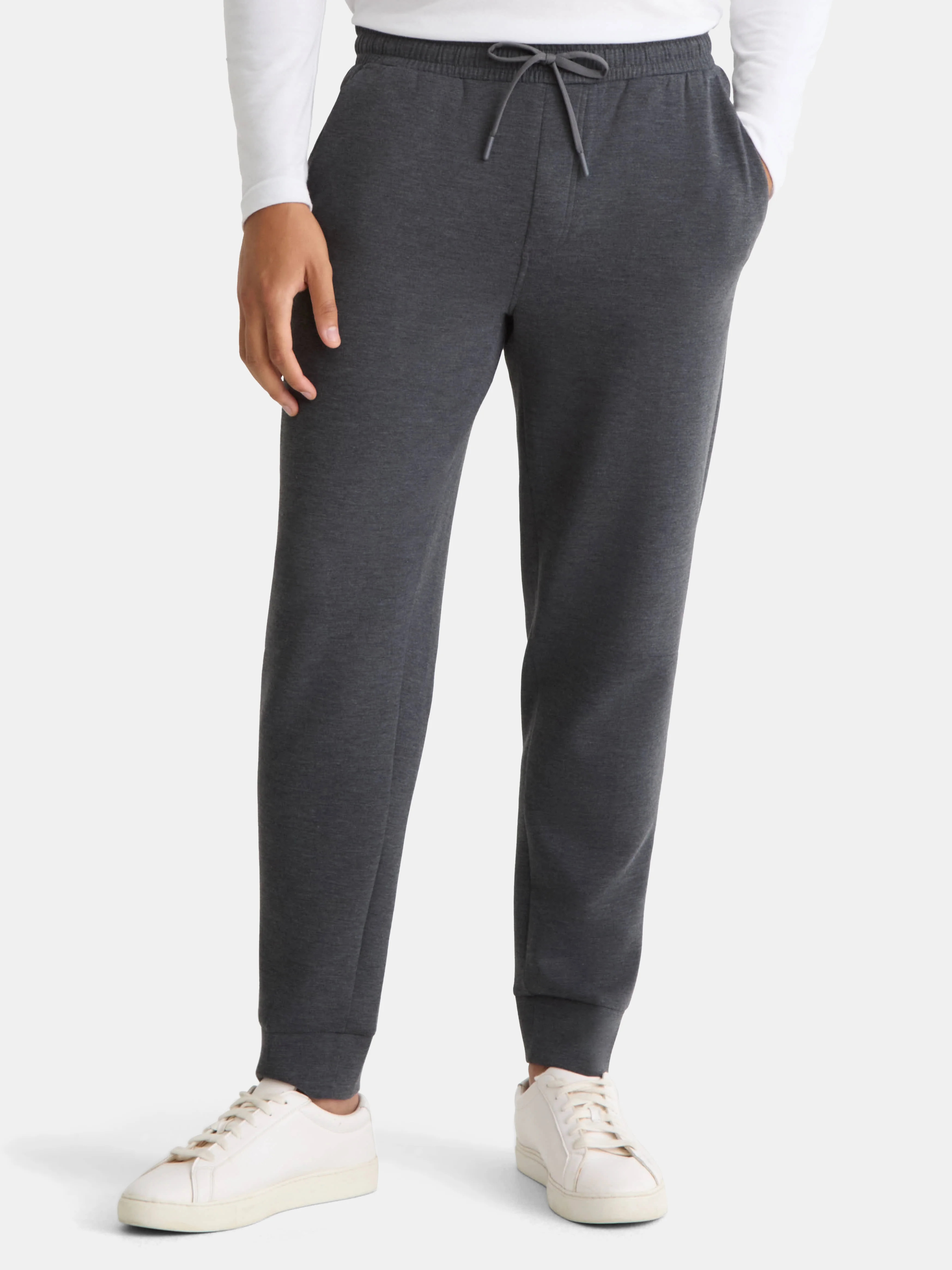 Athletic Works Men's and Big Men's Fusion Double Knit Joggers Pants, Sizes S-5XL | Walmart (US)