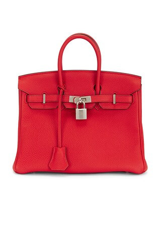 hermes Hermes Togo Birkin 25 Handbag in Rouge Casaque - Red. Size all. | FWRD 