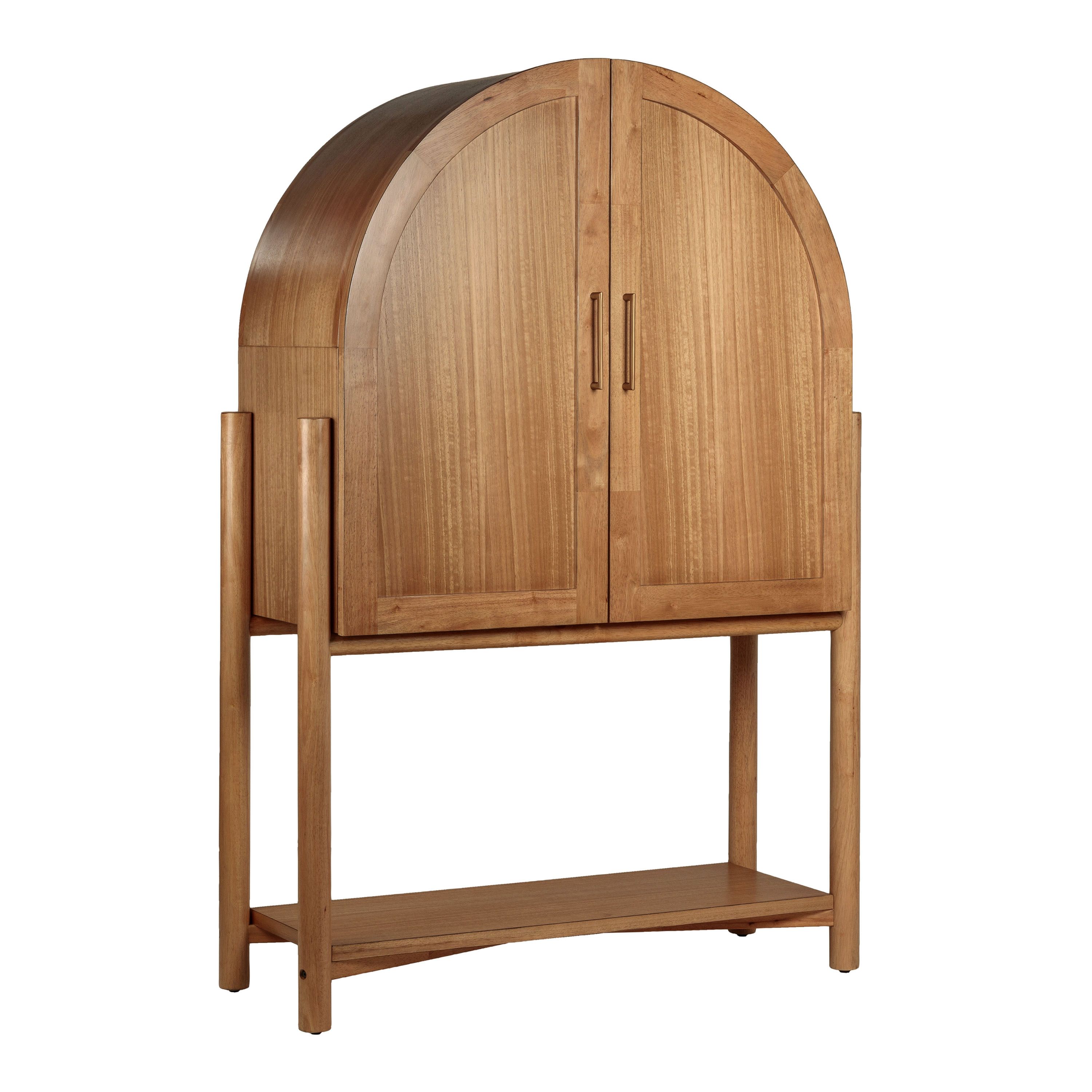 Hadden Wood Arch Bar Cabinet | World Market