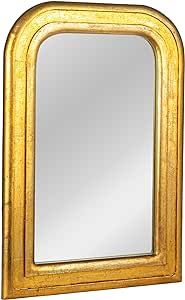 Creative Co-Op Antique Mango Wood Oval Wall Mirror, Gold | Amazon (US)