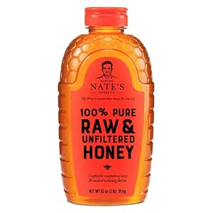 Nate's 100% Pure, Raw & Unfiltered Honey - Award-Winning Taste, 32oz. Squeeze Bottle | Amazon (US)