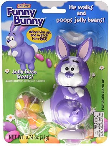Funny Bunny Wind-up Jelly Bean Pooping Easter Bunny Candy Dispenser (Colors Vary) | Amazon (US)