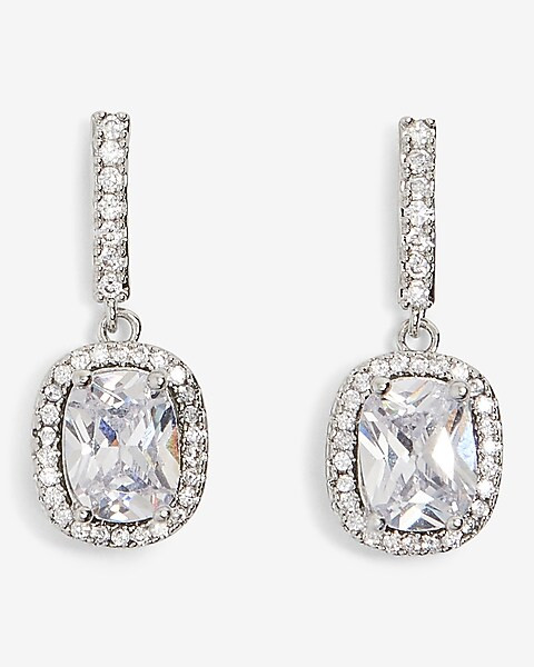 Rhinestone Charm Drop Earrings | Express