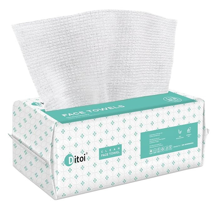 Disposable Face Towels,Ultra Soft &Thick Face Dry Wipes for Makeup Removal & Skincare,Vscose Fibe... | Amazon (US)