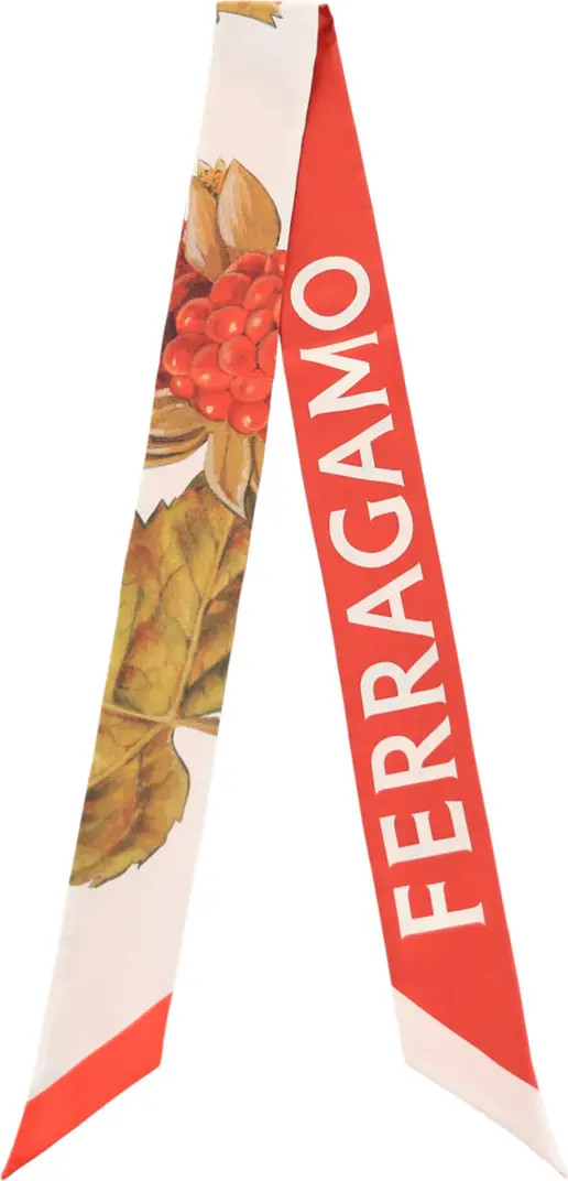 FERRAGAMO Skinny Silk Scarf | Nordstromrack | Nordstrom Rack