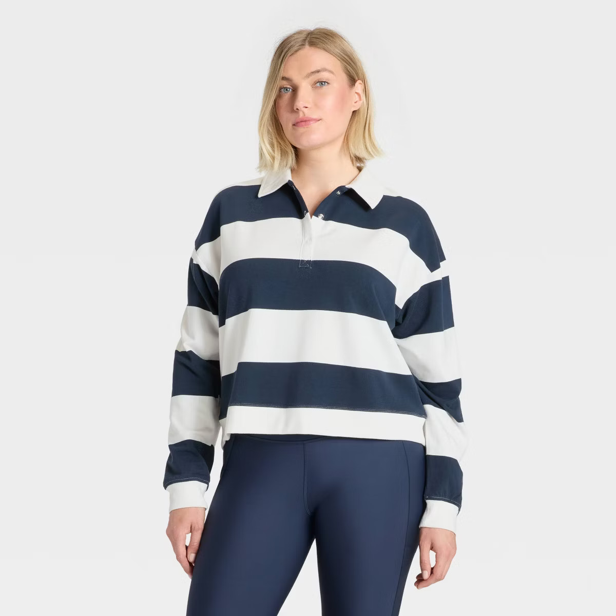 Women's Modal French Terry Polo Sweatshirt - All In Motion™ | Target