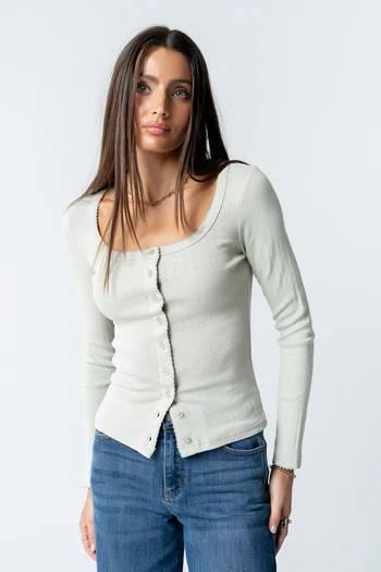 Pura Knit Top in Green | Böhme US