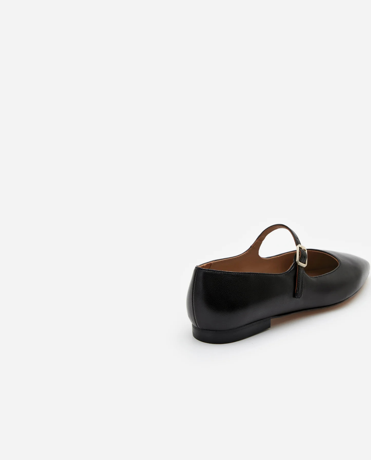 Camila Leather Black Ballet Flat | Flattered