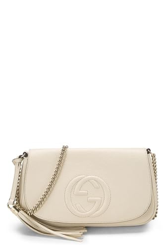 Amazon.com: Gucci, Pre-Loved White Grained Leather Soho Chain Flap Crossbody, White : Luxury Stor... | Amazon (US)