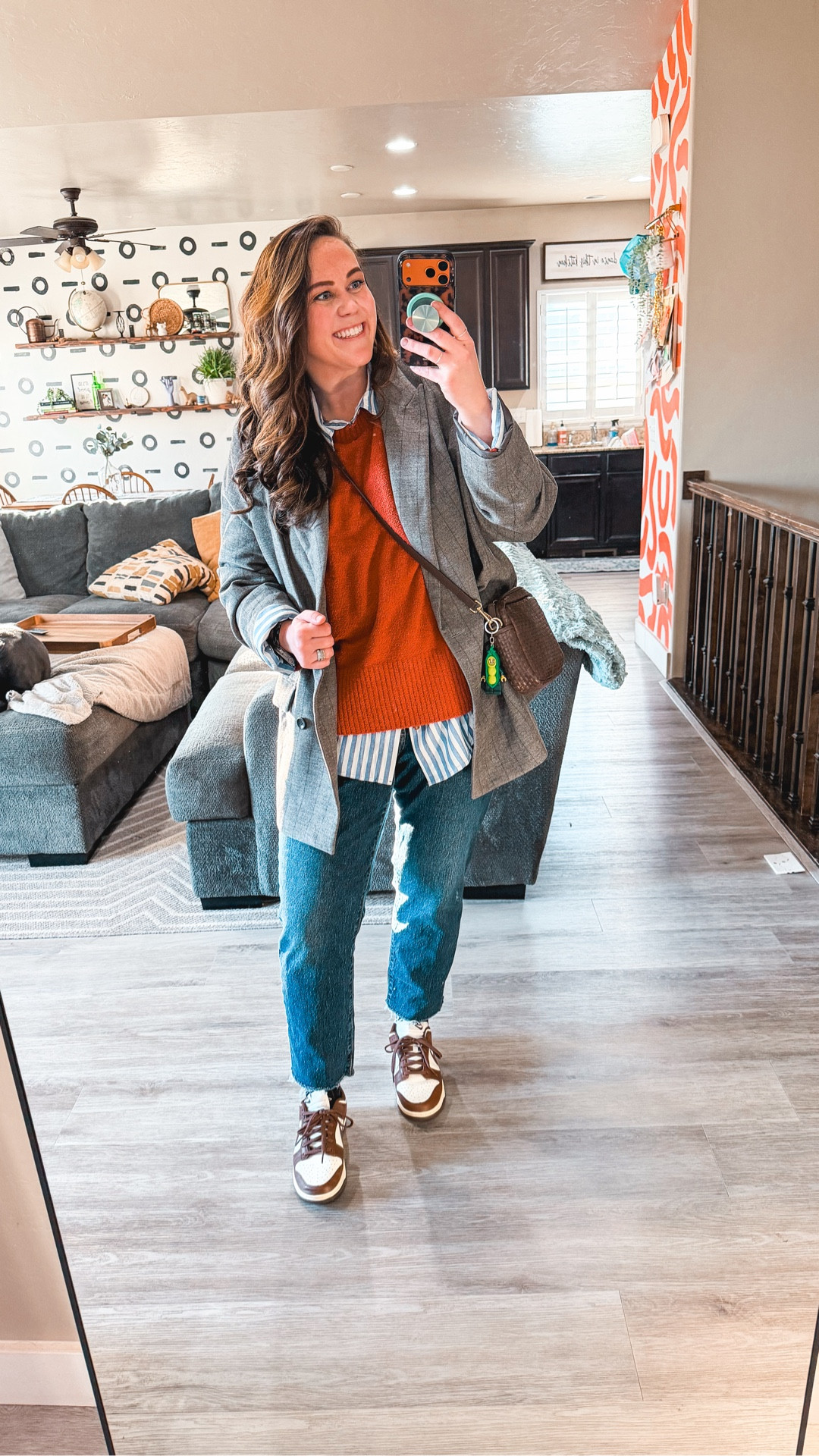 Work + life outfit 🤍
This is one of my go-to formulas when I want to feel put together without sacrificing comfort.

Layered blazer outfit, easy jeans, and sneakers that actually get worn.
Perfect for workdays, errands, and everyday mom life.

Fit reference: size 14 | XL | 5’9
Sweater XL 
Button Down XL
Blazer XL 
Jeans 14 
Undies XXL
Bra 38DD

#LTKWorkwear #LTKMidsize #LTKootd