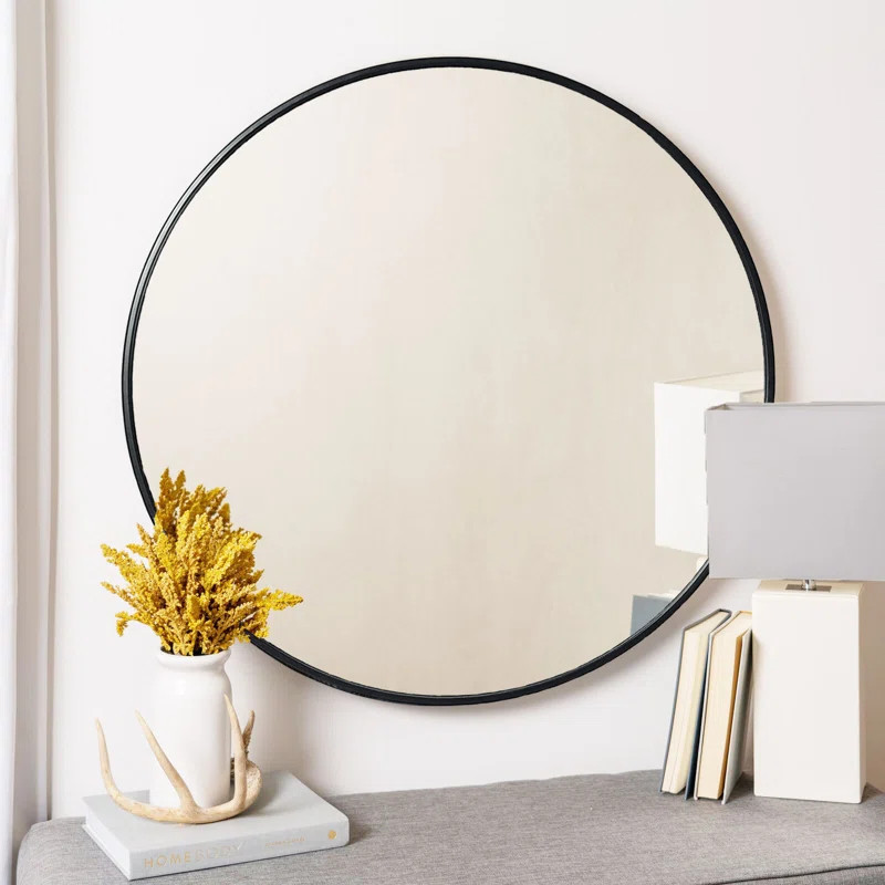 Manteca Round Metal Wall Mirror | Wayfair North America