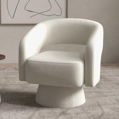 Bonzy Home Swivel Barrel Chair, Velvet Accent Armchair 360 Degree Swivel Club Chair for Living Ro... | Amazon (US)