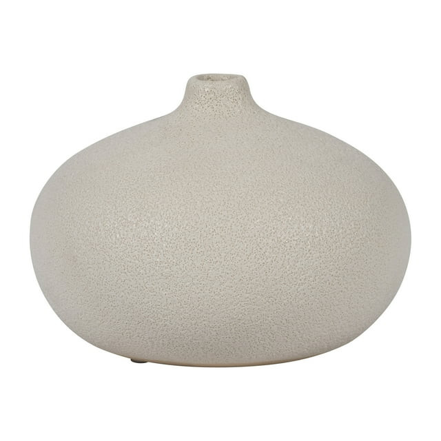Sagebrook Home Ceramic Solid Cotton Round Volcanic Vase - Walmart.com | Walmart (US)