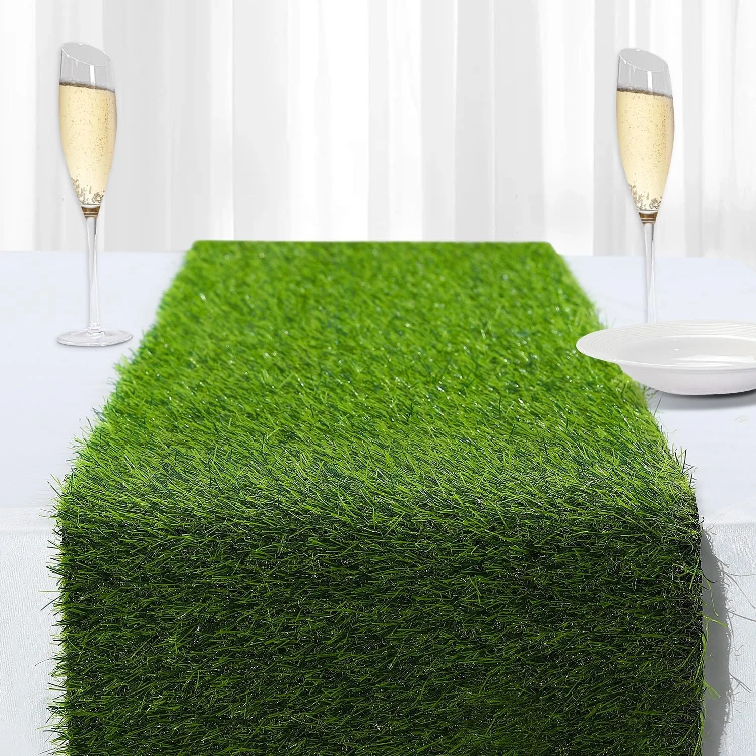 Artificial Grass Table Runners-13 x 96 Inches Faux Grass Table Runner for Golf Themed Party,Synth... | Walmart (US)