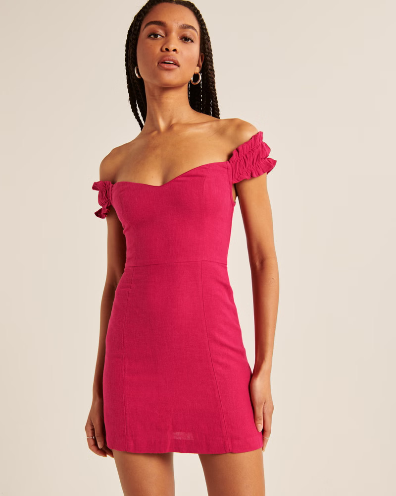 Women's Off-The-Shoulder Corset Mini Dress | Women's Dresses & Jumpsuits | Abercrombie.com | Abercrombie & Fitch (US)