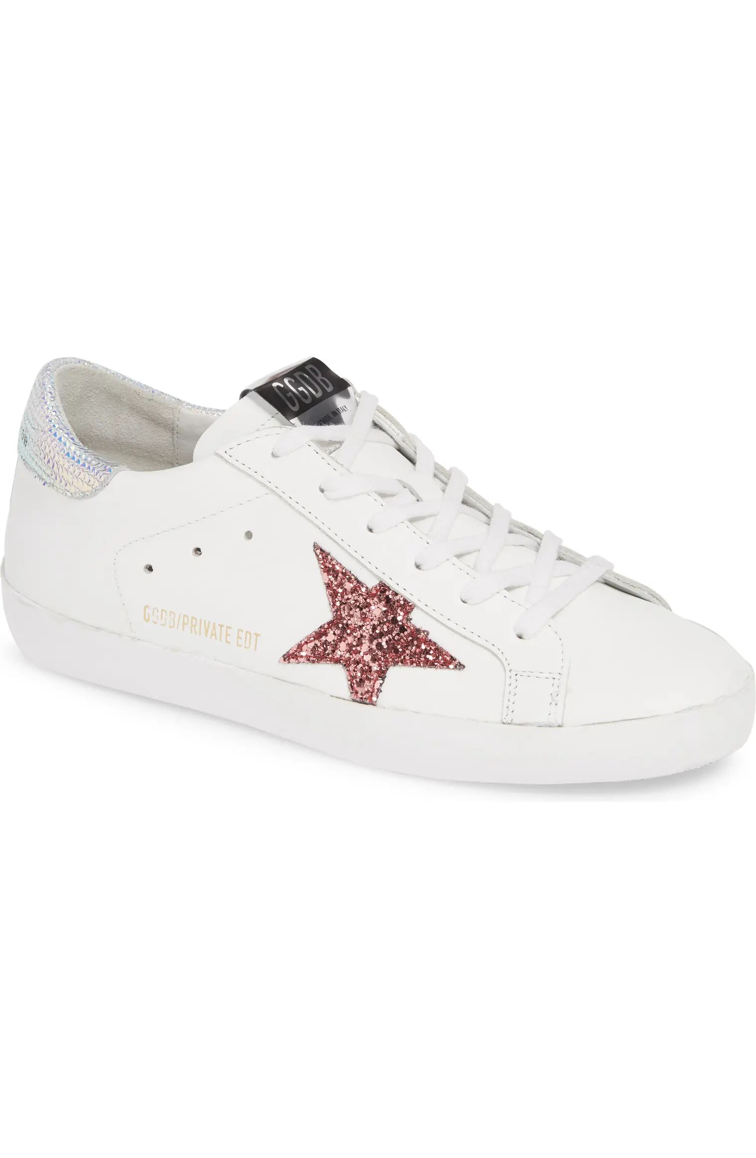 Superstar Glitter Low Top Sneaker | Nordstrom