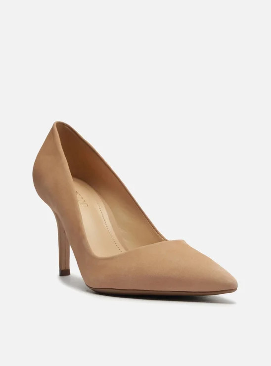 Arezzoscarpin nude nobuck salto fino bico fino | ZZ Mall (BR)