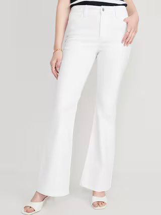 High-Waisted Wow White Flare Jeans for Women | Old Navy (US)