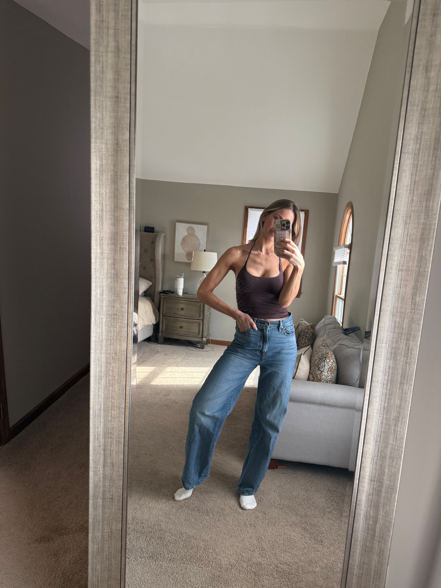 Top is from Zara and can’t be linked on LTK, but the jeans are perfection 