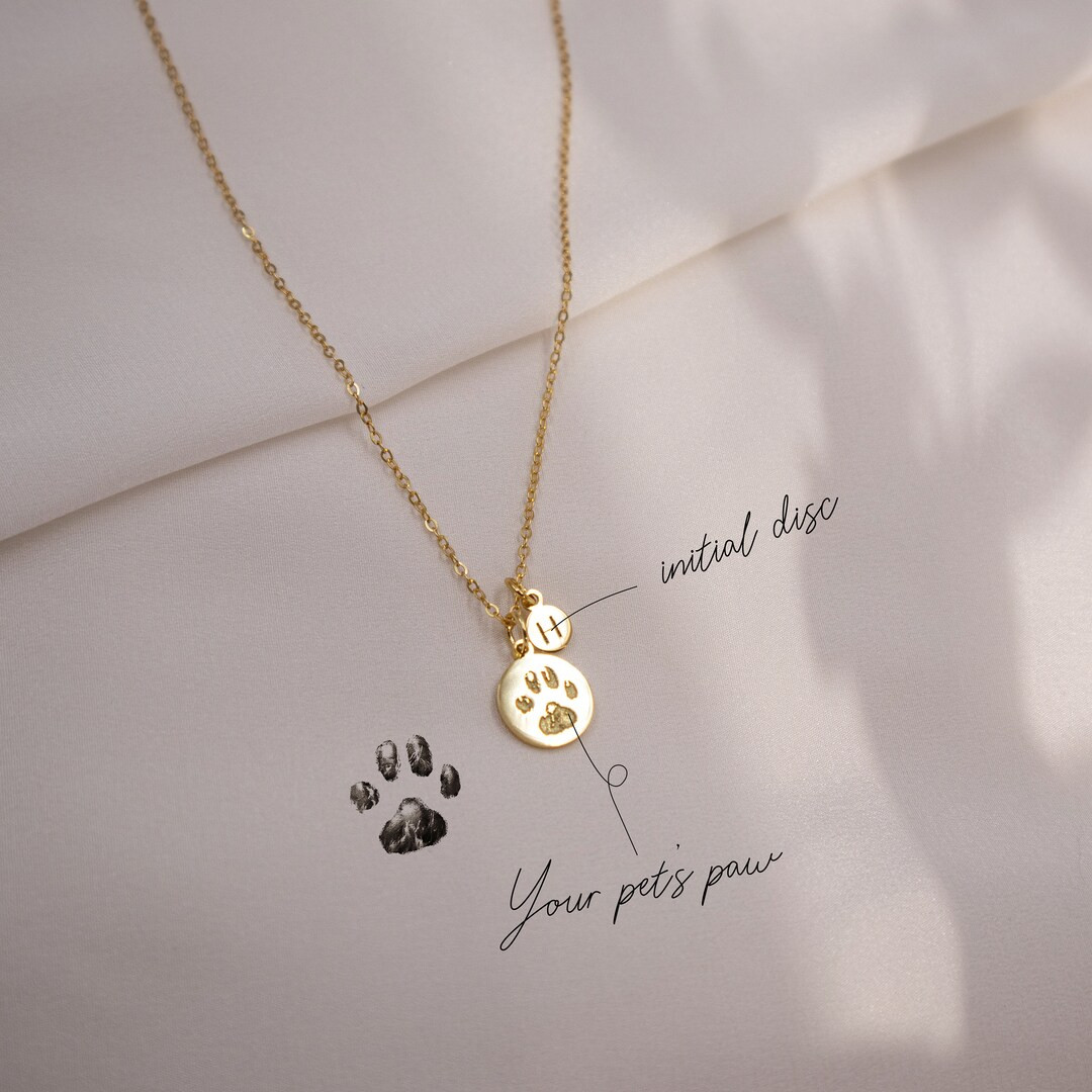 Paw Print Necklace • Your Actual Pet Paw Print Necklace • Custom Pet Necklace • Dog Paw Nec... | Etsy (US)