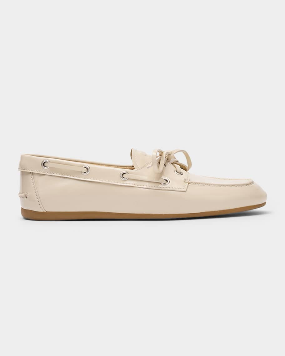 Leather Lace-Up Moccasins | Neiman Marcus