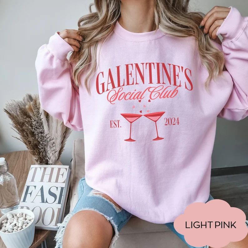 Galentines Sweatshirt, XOXO Galentine, Friends Gift, Galentine Party Wear, Heart Print, Galentine... | Etsy (US)