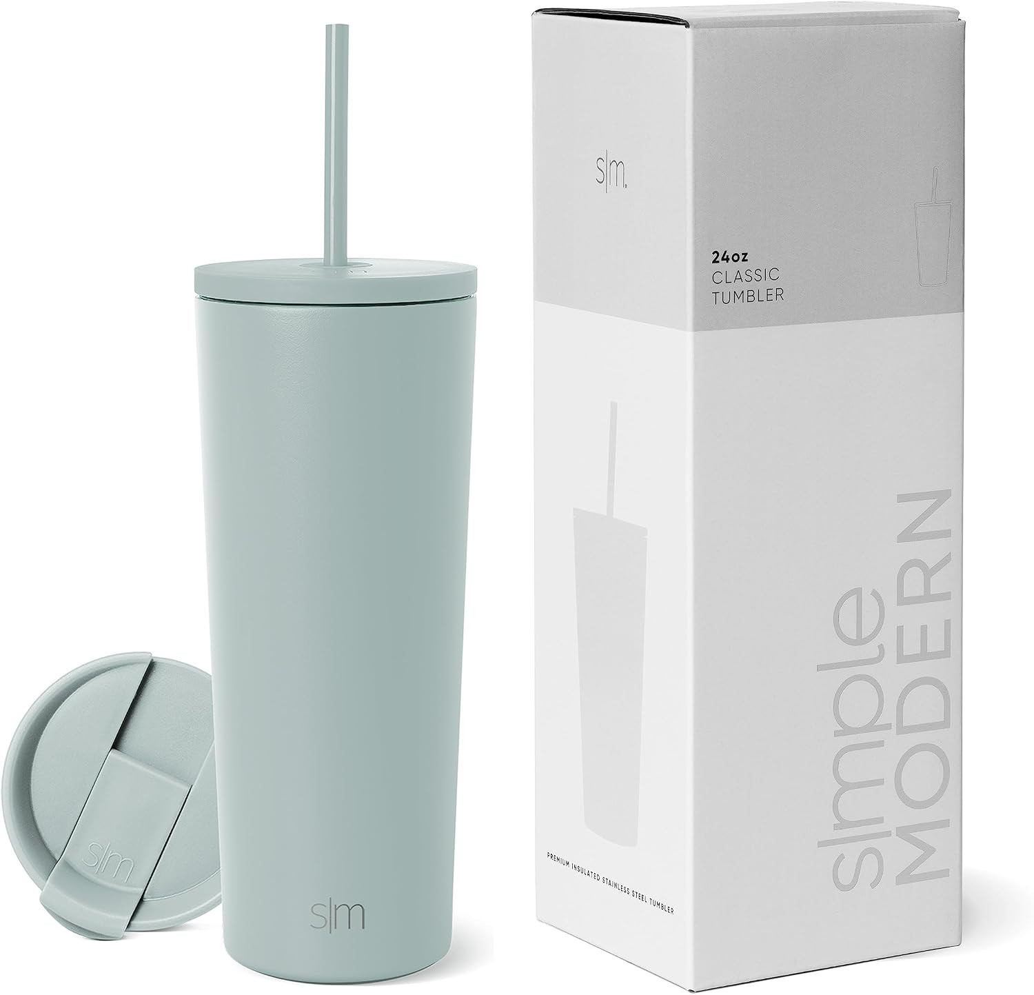 Simple Modern Insulated Tumbler with Lid and Straw | Iced Coffee Cup Reusable Stainless Steel Wat... | Amazon (US)